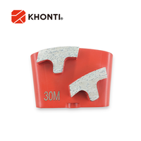 Patin de ponçage HTC Diamond Tool OEM à double segment, à liaison souple/moyenne/dure, pour sols en béton