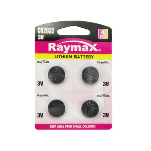 Raymax 210mAh 3v CR2032 lityum düğme pil pil sikke hücre CR piller tıbbi cihaz için