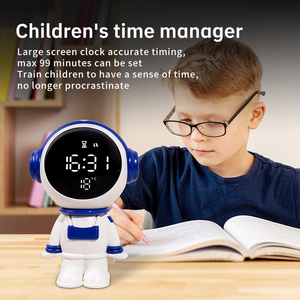 Horloge numérique en matériau ABS avec mini veilleuses alarme de chevet et indicateur de température pour la décoration intérieure des enfants - Product Image 5