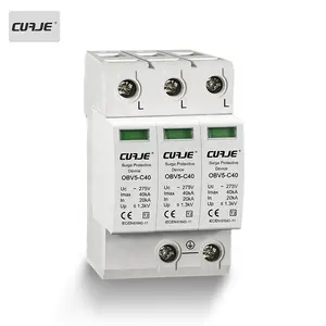 Classe c, 20ka-40ka uc 385v, spd, supressor de tensão transiente, fonte de alimentação spd supressor elétrico