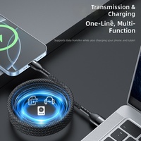 Câble de données magnétique USB-A/Type-C, force magnétique de 650 Gauss pour appareils Android - Charge rapide, transfert de données, vente en gros