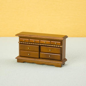 1:12 DIY gabinete de madera gabinete de TV pecho cajones mesita de noche gabinete lateral decoración en miniatura modelo para casa de muñecas Mini muebles - Product Image 2