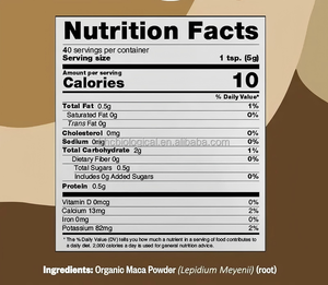 Potenciador de energía cruda pura en polvo de Maca orgánica para hombres Rojo Negro amarillo Maca 250g 500g a granel - Product Image 2