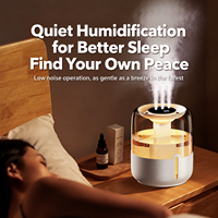Humidificateurs pour la maison, triple pulvérisation, affichage numérique, 3W, humidificateur USB pour la pièce, minuterie 10H 20H, humidificateur portable, humidificateur cadeau