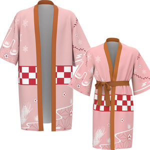 Kamado <span class=keywords><strong>Tanjirou</strong></span> & Nezuko Cosplay Halloween Costume <span class=keywords><strong>Kimono</strong></span> Robe Outfit pour les femmes - Product Image 2