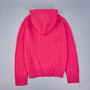 Pull en tricot à capuche pour femme, hiver 2025, avec broderie torsadée - Product Image 4