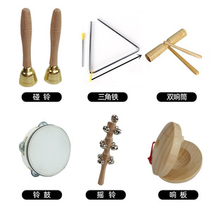 Juego de instrumentos musicales Orff de madera, material didáctico de percusión para niños de guardería, juguete educativo para niños de 2 a 6 años - Product Image 4