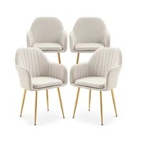 Chaise de salle à manger en velours gris luxueux |   Design moderne |   Écologique et Imperméable |   Haute qualité pour usage domestique et hôtelier