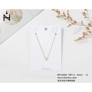 Collar de Zirconia con Colgante de Acero Inoxidable, Joyería de Moda - Product Image 2