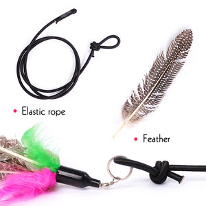 Acero inoxidable portátil para gato gatito juguete <span class=keywords><strong>Teaser</strong></span> telescópico Flirt Pole Playing Rod - Product Image 3