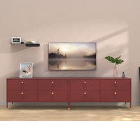 Rote Wohnzimmer Lagers chränke TV Showcase Metall Schließfach Lagerung TV Schrank steht