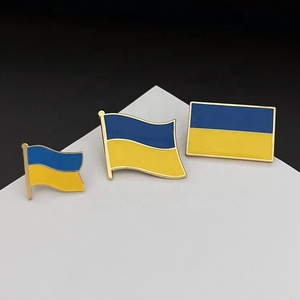 Perno in metallo personalizzato con bandiera <span class=keywords><strong>USA</strong></span> in oro morbido smalto duro con spilla UKR - Product Image 4