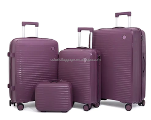 Ensemble de 2 valises rigides légères anti-rayures, bagages <span class=keywords><strong>cabine</strong></span> emboîtables, logo personnalisé, prêts à expédier - Product Image 4