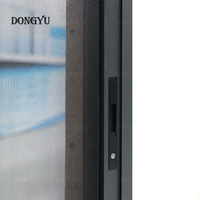 Ventana Corredera de Vidrio de 2 Paneles de Aleación de Aluminio Curvada con Mosquitera Integrada para Casas Modernas