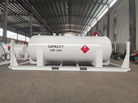 Réservoirs à carburant diesel et essence en acier au carbone à double paroi de 2400 L et 4500 L avec pompe de distribution et compteur