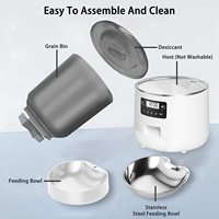 Distributeur automatique intelligent de nourriture pour animaux de compagnie avec caméra HD 1080P, 4L, contrôlé par application WiFi, batterie rechargeable, acier inoxydable de qualité alimentaire, étanche, pour nourriture pour chats