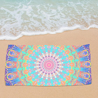 FF4059 UPF50 + voyage piscine Yoga grande serviette de plage très absorbant léger surdimensionné sans sable microfibre serviette de plage
