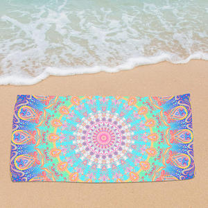 FF4059 UPF50 + 旅行スイムプールヨガ大型ビーチタオル高吸収軽量オーバーサイズサンドフリーマイクロファイバービーチタオル - Product Image 3