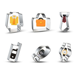 Kit de découpe de biscuits en acier inoxydable pour la fête des pères, outils de pâtisserie Horneado, moule à fondant et biscuits, vente en gros - Product Image 1