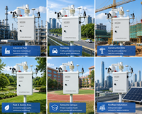 Système de surveillance de la qualité de l'air AQM-09, multi-gaz, PM2.5, PM10, TSP, station de surveillance environnementale météo, indice de protection IP55, plateforme cloud