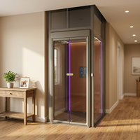Pièces d'ascenseur pour villa et maison familiale : Protection anti-pincement, porte d'ascenseur en verre trempé, silencieuse et sécurisée