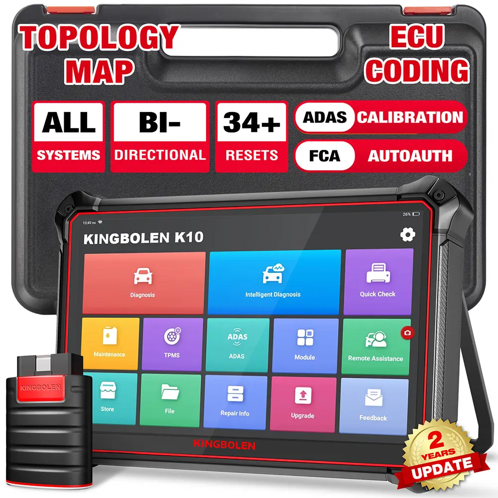 Новый продукт KINGBOLEN K10 двунаправленный сканер полной системы, кодирование ЭКЮ, активный тест, Escaner Automotriz Profesiona, сброс 34