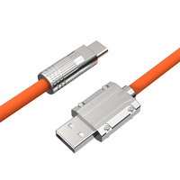 Ventas al por mayor cable de carga súper rápida de aleación de zinc de metal Cable USB para la serie iPhone y teléfono Android