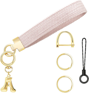 Cordon de téléphone élégant avec dragonne – Cordon anti-perte en polyester coloré, réutilisable et durable, avec mousqueton porte-clés, cadeau promotionnel