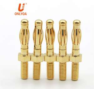 Onlyoa מותאם אישית 4.0 מ מ מ "מ זהב בננה תקע עם חוט m4 חוט אגוז עבור דגם תחביב <span class=keywords><strong>rc</strong></span> וסוללה ליפואי - Product Image 5