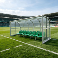 Refugio para Equipo de Fútbol de Aluminio, Protección UV, Ecológico, de Alta Resistencia, Portátil, Banquillo para Jugadores de Fútbol, para Entrenamiento en Estadios