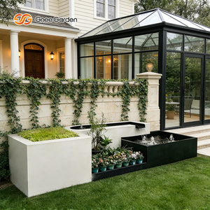 Grande Fontaine Rectangulaire Moderne Personnalisable en Aluminium pour Jardins Urbains Intérieurs/Extérieurs - Product Image 4