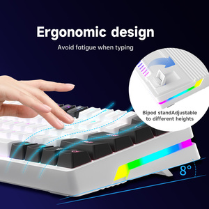 Teclado Mecánico para Juegos con Montaje Gasket, 61 Teclas, Hot Swap, USB-C, Cableado, LED, Ergonómico, Teclas ABS, Interruptores Silenciosos Laterales, Nuevo - Product Image 2