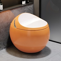 Asiento de Inodoro Inteligente KD-S9CD con Sensor, Forma de Huevo, de Alta Calidad, Color Naranja, Montado en el Suelo, Marca Chaozhou