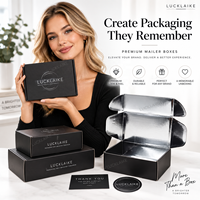 Luxuriöse Maßgefertigte Verpackungsbox Schwarzer Wellpappe-Versandkarton mit Reflektierendem Silber und Logo