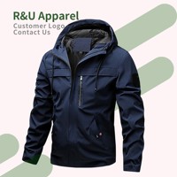 Blouson Bomber Personnalisé Imperméable Coupe-Vent Chaud Ascender à Capuche Décontracté Teint Uni pour Activités de Plein Air Printemps