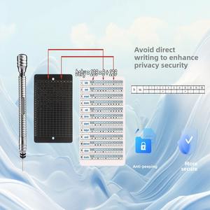 Cartone con parole mnemoniche, materiale in titanio puro 2 pezzi più Set di penne, ignifugo, resistente alla corrosione e Non arrugginito - Product Image 2