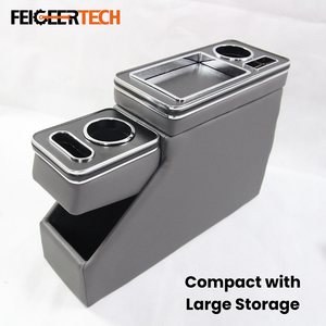 Boîte d'<span class=keywords><strong>accoudoir</strong></span> de voiture de luxe grande capacité de haute qualité Feigeer Tech avec console centrale, espace de rangement à ouverture pratique et porte-gobelet - Product Image 3