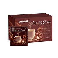 LIFEWORTH Café Instantané Arabica Ganoderma, Mélange de Champignons Reishi, Entièrement Naturel, Sans Sucre, Complément Alimentaire Caféiné Adaptogène