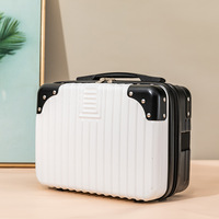 Porte-étui à cosmétiques en ABS léger de 14 pouces pour femmes Mini sac de voyage multifonctionnel professionnel cabine valise bagages maquillage