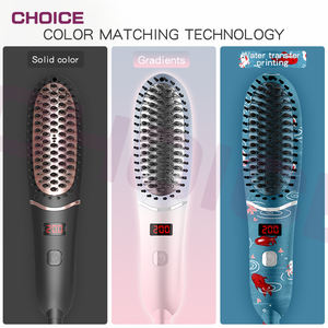 Private Label Strumenti di Capelli Mini Veloce Riscaldamento Ionico <span class=keywords><strong>Barba</strong></span> Mens <span class=keywords><strong>Spazzola</strong></span> di Capelli di Capelli Che Raddrizzano <span class=keywords><strong>Spazzola</strong></span> Elettrica - Product Image 6