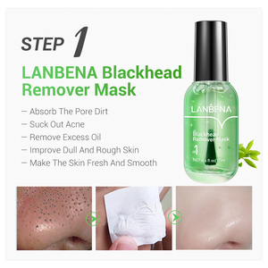 ชุดกำจัดสิวเสี้ยนชาเขียว LANBENA มาส์กกำจัดสิวเสี้ยน แผ่นลอกสิวเสี้ยน เซรั่มกระชับรูขุมขน - Product Image 4