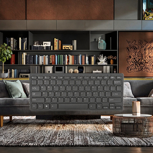 Mini Notebook con cable de 87 teclas Teclado externo para juegos Material PBT Interfaz tipo C Interruptor azul Mecánico Francés Japonés Bambú - Product Image 3