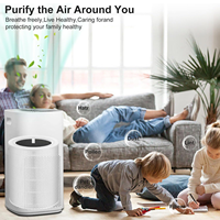 Levoit Core 600s, Filter karbon aktif 3 dalam 1 efisiensi tinggi True HEPA H13 untuk penggunaan rumah tangga