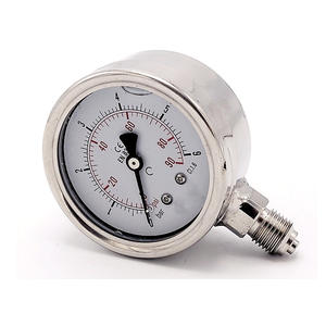 เกจวัดความดันแบบเติมของเหลวได้ รุ่น HUBEN แบบหน้าแปลนด้านหน้า - Product Image 1