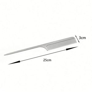 <b>Creative</b> <b>Gift</b> Long Handle Metal Rat Tail Comb With Custom LOGO - Product Image 4