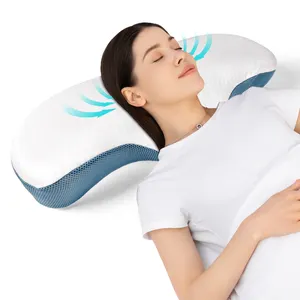 Almohada de espuma de memoria suave de apoyo de contorno para comodidad de sueño de adultos en casa