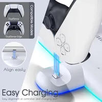 2024 ps5 support mince et station de refroidissement avec éclairage LED RVB et contrôleur mince PS5 chargeur rapide pour disque mince playstation 5