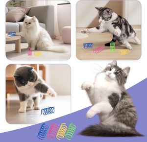 Colorful Plastic in a Pack Durable Pet Spiral Spring <b>Cat</b> <b>Interactive</b> Jumping Claws <b>Toys</b> Spring <b>Cat</b> Scratch <b>Interactive</b> <b>Toys</b> - Product Image 6
