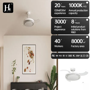 Ventilateur de plafond puissant de 42 pouces avec moteur DC, 4 pales rétractables en plastique, télécommande Bluetooth et lampe intégrée, couleur noire - Product Image 6