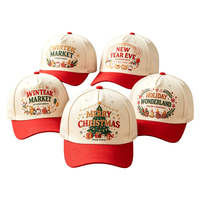 Cappello da Baseball Natalizio Personalizzato con Ricamo, Unisex, Regolabile, Cappelli per le Festività Natalizie